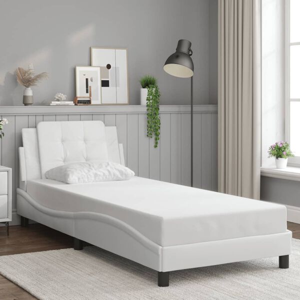 vidaXL Cadre de lit sans matelas Zadar blanc 80x200 cm similicuir