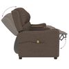 vidaXL Fauteuil de massage inclinable à 4 places taupe tissu
