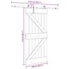 vidaXL Porte coulissante et kit de quincaillerie 100x210 cm pin massif