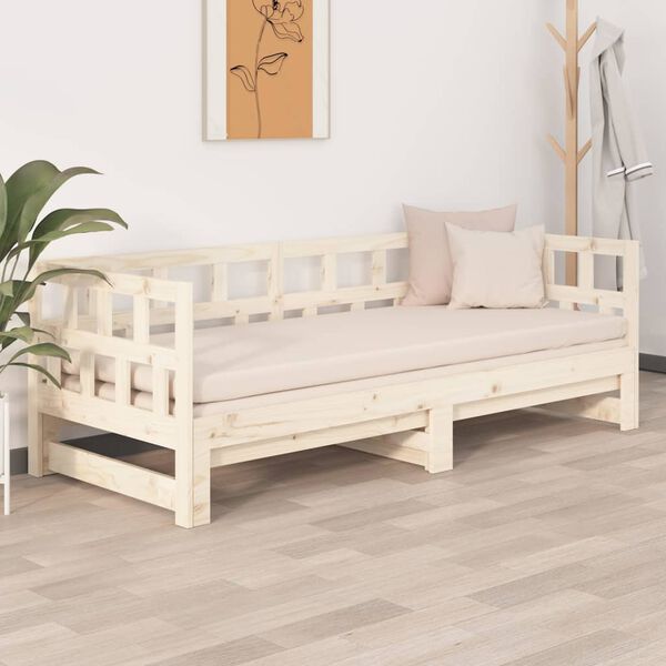 vidaXL Lit coulissant sans matelas bois de pin massif 2x(90x190) cm