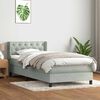vidaXL Sommier &agrave; lattes de lit et matelas gris clair 80x210 cm velours