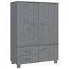 vidaXL Garde-robe HAMAR Gris fonc&eacute; 99x45x137 cm Bois massif de pin