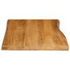 vidaXL Dessus de table 80x60x3,8 cm bord vivant bois massif manguier
