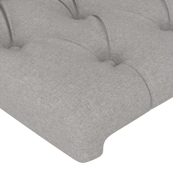 vidaXL T&ecirc;tes de lit 2 pcs Gris clair 72x7x78/88 cm Tissu