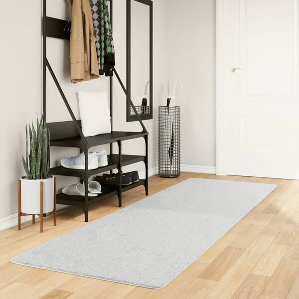 vidaXL Tapis OVIEDO &agrave; poils courts gris 80x250 cm