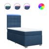 vidaXL Sommier &agrave; lattes de lit avec matelas Bleu 90x200 cm Tissu