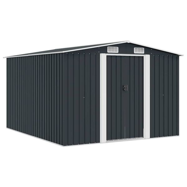 vidaXL Abri de jardin 257x298x178 cm M&eacute;tal Anthracite