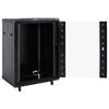 vidaXL Armoire réseau avec stockage Noir 60 x 60 x 80 cm Acier