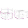 vidaXL Salon de jardin 3 pcs bois de pin massif