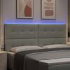 vidaXL T&ecirc;te de lit LED avec bandes LED Gris clair 200 cm Velours