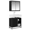 vidaXL Ensemble de mobilier de salle de bain 2 pcs Ch&ecirc;ne noir