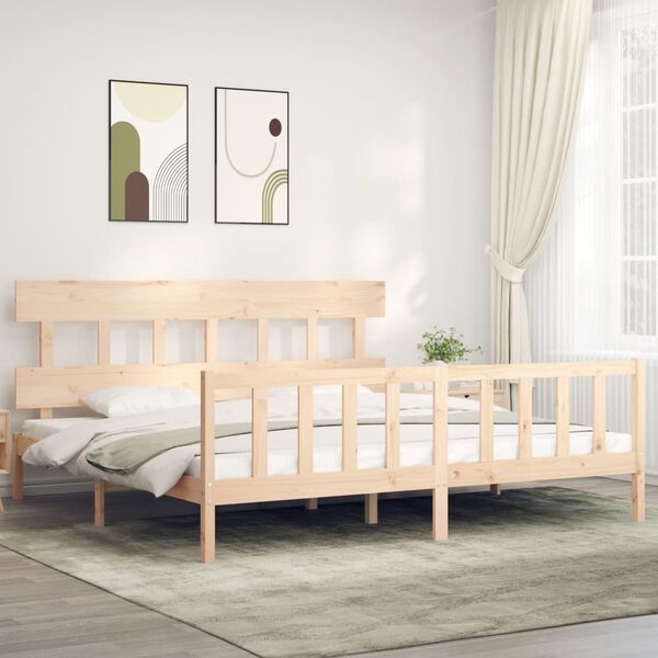 vidaXL Cadre de lit sans matelas bois massif de pin