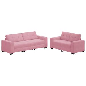 vidaXL Canap&eacute; 2 pc Rose Velours