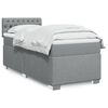 vidaXL Sommier &agrave; lattes de lit avec matelas Gris clair 90x200 cm Tissu