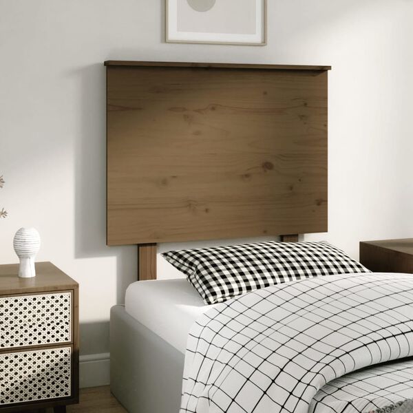 vidaXL Tête de lit Marron miel 79x6x82,5 cm Bois massif de pin