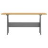 vidaXL Table &agrave; manger et banc REINE marron miel gris bois pin solide