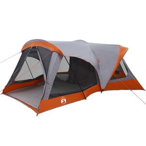 vidaXL Tente familiale Gris et orange 550 x 555 x 208 cm