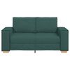 vidaXL Canap&eacute; 2 places Vert fonc&eacute; 160x78x84 cm Tissu
