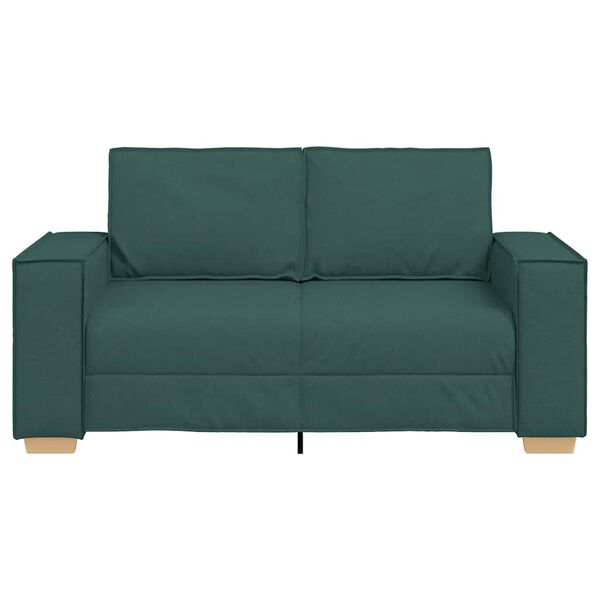 vidaXL Canap&eacute; 2 places Vert fonc&eacute; 160x78x84 cm Tissu