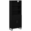 vidaXL Haut Armoire 2 pc Ch&ecirc;ne noir 69,5 x 34 x 180 cm