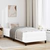 vidaXL Cadre de lit avec matelas Blanc pur 90 x 190 cm tissu