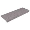 vidaXL Tapis d'escalier autocollants 30 pcs 65x21x4 cm argent&eacute;