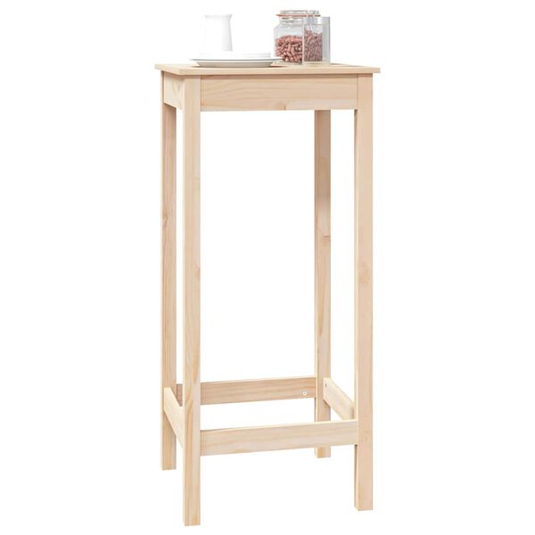 vidaXL Table de bar 50x50x110 cm bois massif de pin
