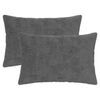 vidaXL Housse de coussin 2 pc HEERLEN Gris fonc&eacute; 40 x 60 cm