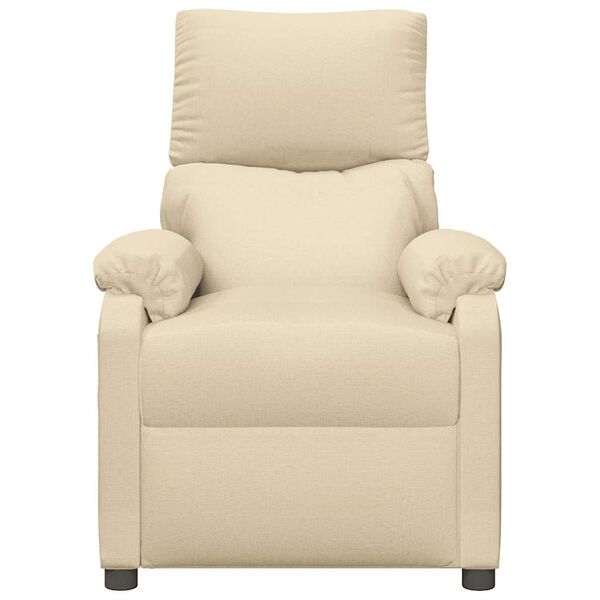 vidaXL Fauteuil de massage Cr&egrave;me Tissu