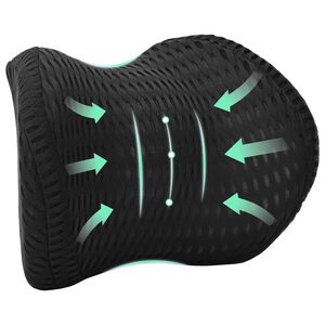 vidaXL Coussin cervical Noir Mousse &agrave; m&eacute;moire de forme