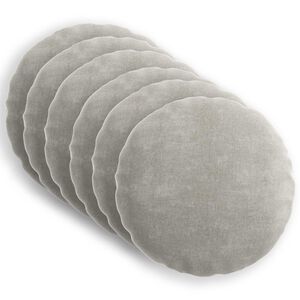 vidaXL Housse de coussin 6 pc HEERLEN Gris clair &Oslash; 30 cm