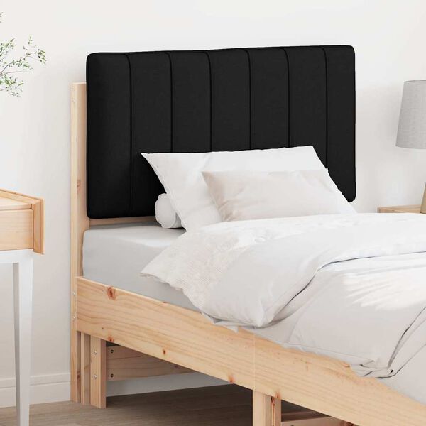 vidaXL T&ecirc;te de lit capitonn&eacute;e Marron et Noir 80 cm Pin massif