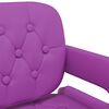 vidaXL Chaises pivotantes &agrave; manger lot de 4 violet similicuir