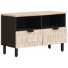 vidaXL Meuble TV avec tiroir Finition Lavage Blanc 70 x 33 x 46 cm