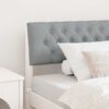 vidaXL T&ecirc;te de lit capitonn&eacute;e Gris clair 100 cm Pin massif