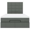 vidaXL Cadre de lit ottoman avec matelas gris foncé 120x190 cm tissu