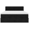 VidaXL Cadre de lit ottoman avec matelas noir 140x200 cm velours