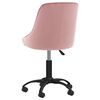 vidaXL Chaises pivotantes &agrave; manger lot de 2 rose velours