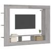 vidaXL Meuble TV sonoma gris 152x22x113 cm bois d'ing&eacute;nierie