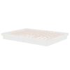 vidaXL Cadre de lit sans matelas blanc bois massif