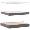 vidaXL Lit avec rangement et matelas Gris 200 x 200 cm Simili cuir