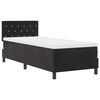 vidaXL Lit &agrave; ressorts avec matelas Noir 80 x 200 cm Velours