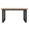 vidaXL Table basse cadre en O 80x80x45,5cm bois de pin massif et acier