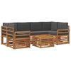 vidaXL Ensemble de canap&eacute;s d'ext&eacute;rieur 7 pcs Naturel et Anthracite