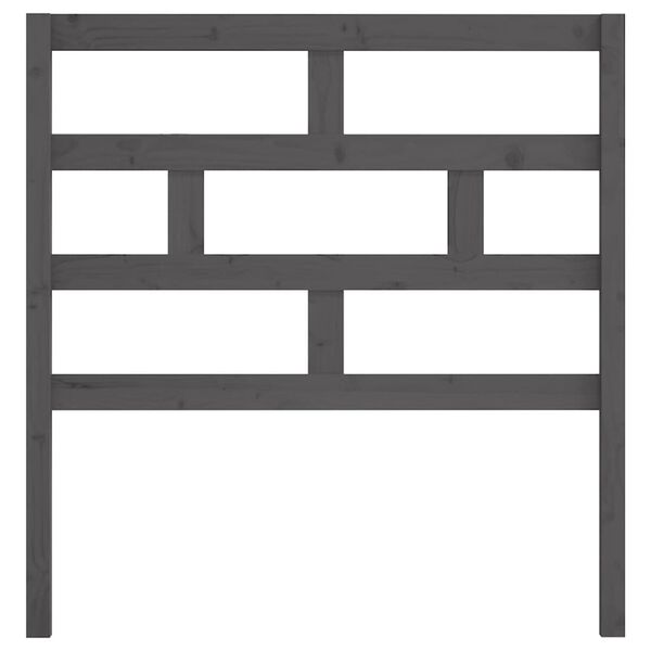 vidaXL T&ecirc;te de lit Gris 96x4x100 cm Bois massif de pin