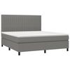 vidaXL Sommier &agrave; lattes de lit avec matelas Gris fonc&eacute; 180x200cm Tissu