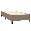 vidaXL Sommier &agrave; lattes de lit matelas et LED Taupe 90x190 cm Tissu