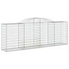 vidaXL Panier de gabions arqu&eacute; 300x50x100/120 cm Fer galvanis&eacute;