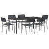vidaXL Ensemble de salle &agrave; manger 7 pc Anthracite 165 x 80 x 72 cm