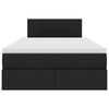vidaXL Lit avec rangement et LED avec matelas Noir 120 x 200 cm tissu